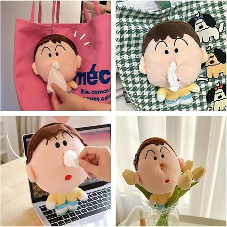 Cartoon Plush Tissue Holder Doll